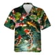 thumbnail image 5 of Camisa hawaiana con estampado 3D de peces koi para hombre, blusas con estampado de animales de buena suerte, camisas hawaianas de verano para la calle, blusas con solapa y mangas cortas, 5 of 5
