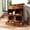 Rustic Brown, variant on Verano Garden Potato Storage Bin, Wood Bread Box with Lid, Farmhouse Potato and Onion Storage Bin with Mesh Doors, Fruit and Vegetable Storage Rack with Removable Drawer (Rustic Brown, 16.0")