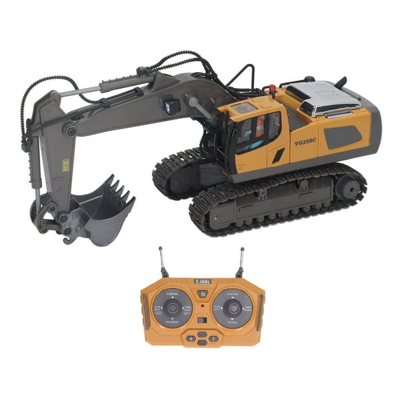 2.4G RC Excavator Toy Rotatable Full Functional Lighting Music Alloy Construction Tractor