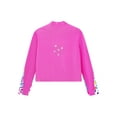 thumbnail image 5 of Raenseen Kids Girls Figure Ice Skating Jacket Zipper Long Sleeve Sparkly Rhinestone Coat Gymnastic Hot Pink 8, 5 of 9