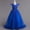 Blue, variant on Girls Tulle Dress Smocked Ruffle Sleeve Princess Party Dress Toddler Birthday Wedding Flower Girl Dresses Red 7-8Years