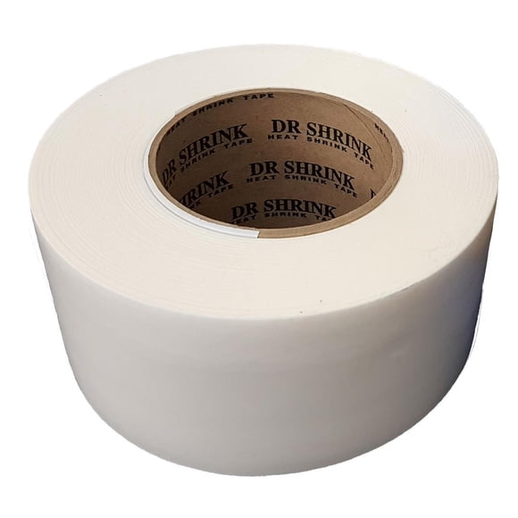 Dr Shrink Boat Shrink Wrap Seam Tape DS-704W Synthetic Rubber Based Clear Adhesive; Moisture Resistant; White; Oriented Polyethylene; Single