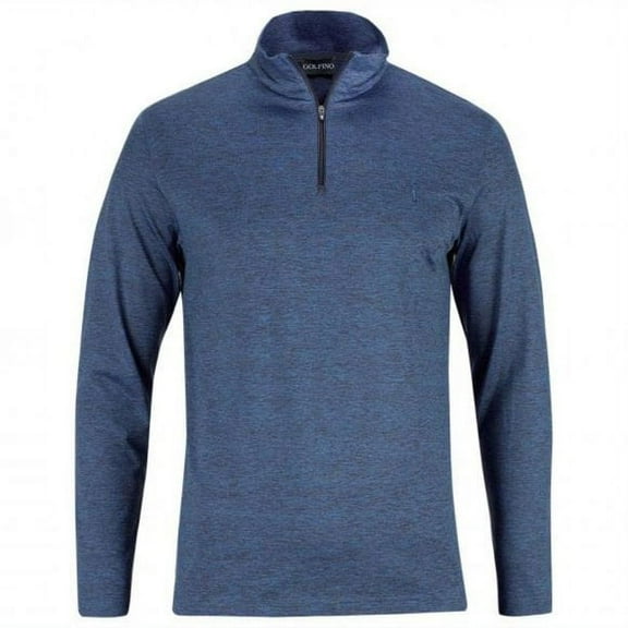 GOLFINO MODENA GOLF TROYER - LONG SLEEVE - Men's Performance Active Wear/ Resort Wear, (INDIGO - 36/SMALL)