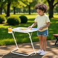 thumbnail image 6 of Gewnee Folding Table Trays,with 4 Height & 3 Tilt Angle,TV Tray Table with Cup Holder,Dinner Tray for Eating on Couch,Laptop & Bed.White, 6 of 15