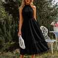 thumbnail image 3 of Vestido túnica de mujer Vestido ceñido al cuerpo de color sólido Traje de vacaciones con ribete de encaje suelto FLhrweasw Para estrenar, 3 of 7