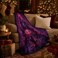 thumbnail image 3 of Dragon and Lion Guardian with Red Orb, Purple Fantasy Style for Mythic Art Lovers, Fiery Creature Scene and Birthday Gift, Soft Flannel Blanket for Game Room, Home Decor, 3 of 9