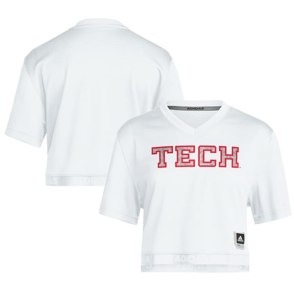 Women's Mahomes White Texas Tech Red Raiders Cropped T-Shirt