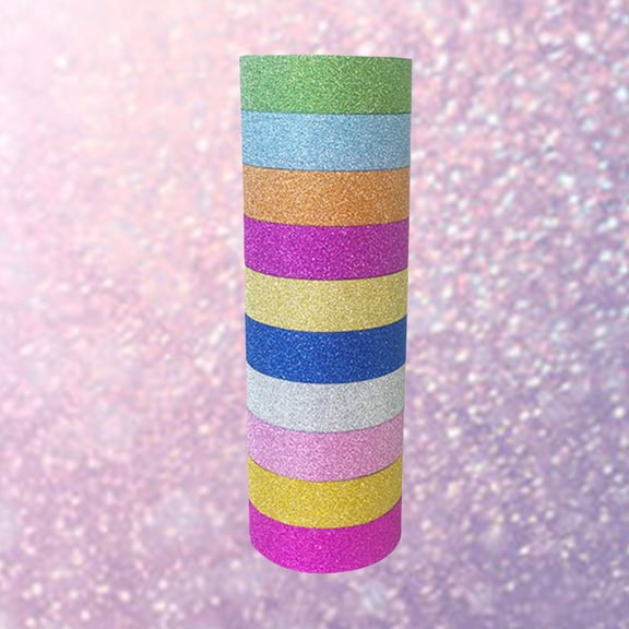 FOMIYES 10Pcs Glitter Washi Tape Scrapbooking Journals present Wrapping Children