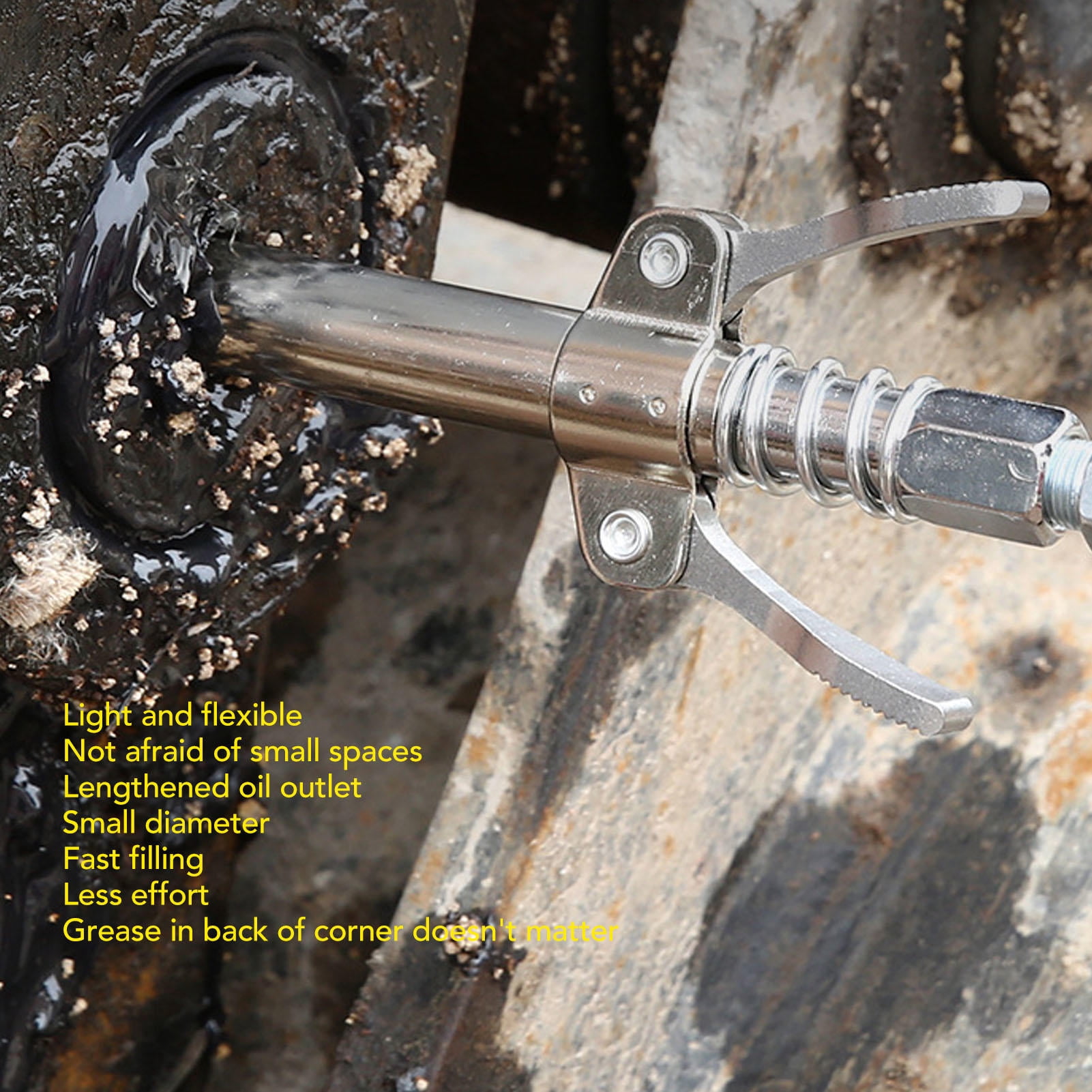 Xirurus Durable Locking Grease Gun Coupler Kit – High‑Pressure Manual, Pneumatic & Electric Oil Injection Adaptor