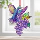 thumbnail image 3 of Colorful Hummingbirds Flower Sun Catchers Pendant, 3 of 7