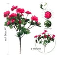 thumbnail image 4 of BKSDUEH Artificial Fake Outdoor Outside Flowers Plants, Faux Silk Camellia UV Resistant Realistic for Front Door Porch Patio Planter Balcony Garden Yard Home Decor, 6 Bundles, 4 of 8