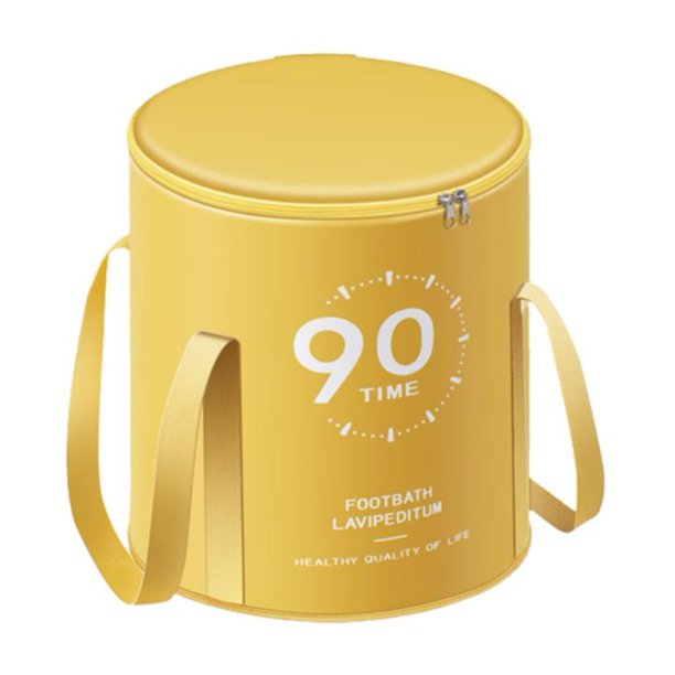 CAIROYAR Bañera plegable para remojar los pies, cubo plegable, bolsa de baño para pies aislada con tapa, bañera portátil para remojar los pies de viaje con bolsa, bañera portátil para pies para el hog