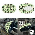 thumbnail image 5 of Yuyamidu Dachshund Auto Side Mirror Wrap Green Leaf Vehicle Front Hood Cover for Cars Sedans 2 Side View Mirror Covers and 1 Car Hood Cover Wrap St. Patrick's Day Car Exterior Accessories, 5 of 7
