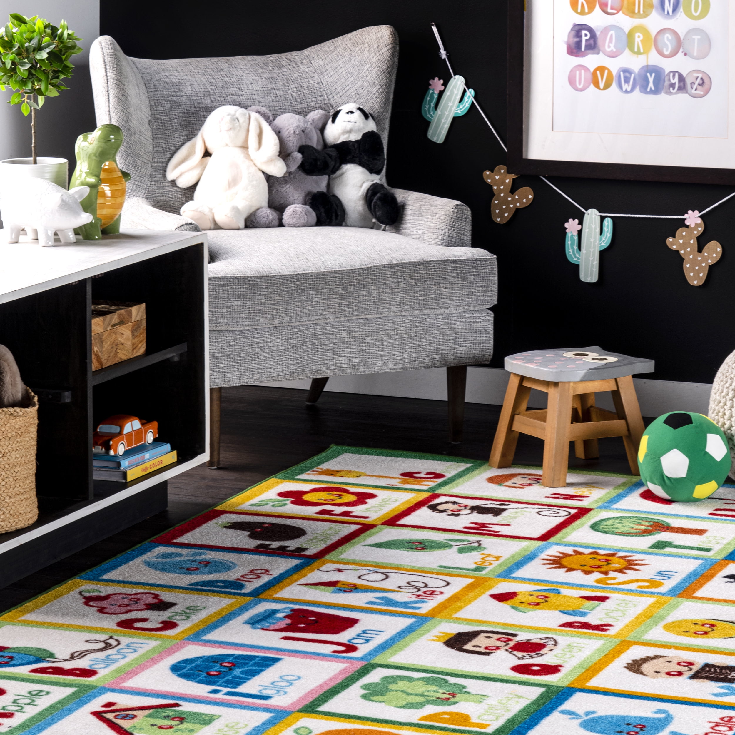 nuLOOM Alphabet Block Kids Area Rug, 8' x 10', Multi