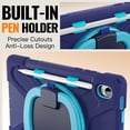 thumbnail image 2 of Case for Samsung Galaxy Tab S11 11 inch 2025 Released, 360 Degree Rotating Hand Grip Shockproof Cover with Shoulder Strap, NavyBlue Blue, 2 of 7