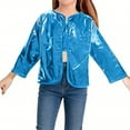 thumbnail image 4 of Chaquetas y abrigos casuales sin capucha de manga larga, abrigo de escenario, cárdigan brillante con estampado en caliente, top infantil sin botones y con cremallera, top infantil de poliéster, 4 of 6