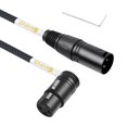 thumbnail image 1 of Cable XLR Devinal giratorio en ángulo recto macho a hembra de 1 m, 2 unidades, 1 of 7