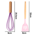 thumbnail image 2 of Utensilios de cocina de la cocina de 2 pedazos, espátula resistente al calor del silicón fijada para los utensilios de cocina antiadherentes, 2 of 5