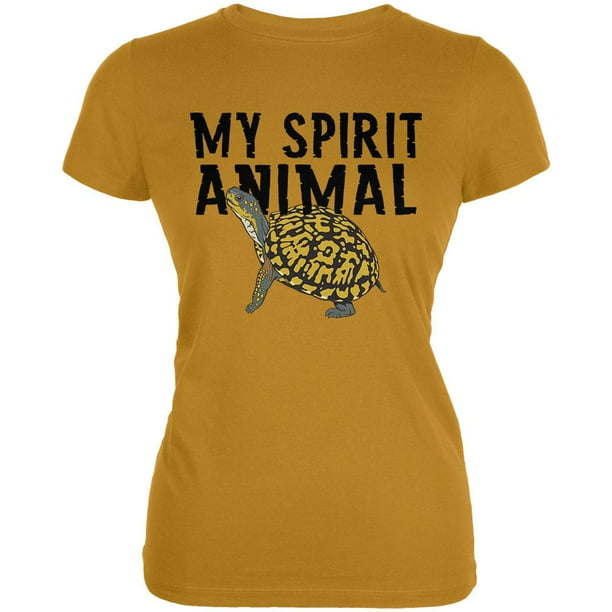 My Spirit Animal Turtle Mustard Yellow Juniors Soft T-Shirt My Spirit Animal Turtle Mustard Yellow Juniors Soft T-Shirt