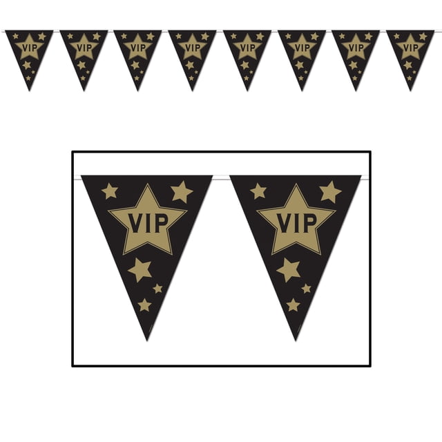 Banderín VIP (paquete de 12) The Beistle Company 57513