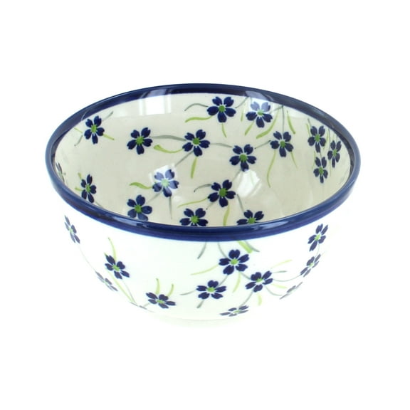Blue Rose Polish Pottery Willow Dessert Bowl