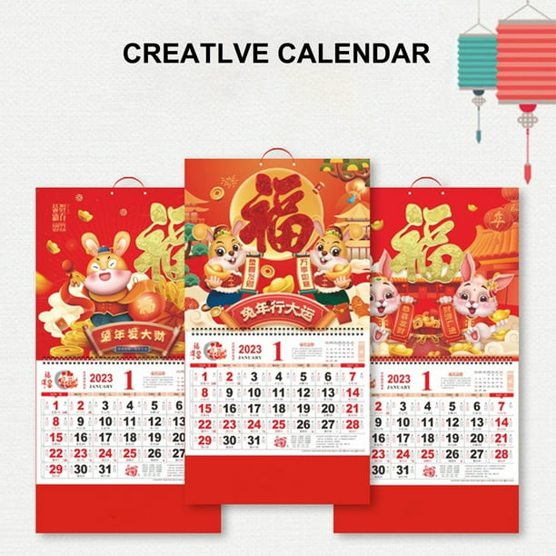 buateil Chinese New Year Calendar for the Year of the Rabbit 2024