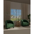 thumbnail image 2 of Comfy Barrel Armchair – Upholstered Single Club Chair with Soft Padded Seat, Smooth or Sherpa Boucle, Rounded Back Support – Ideal for Living Room, Bedroom, Reception, Study, 2 of 7