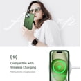 thumbnail image 6 of Designed for iPhone 15 Case, [Support Wireless Charging] Soft Silicone Case Cover for iPhone 15 6.1 inch, Green, 6 of 6