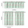 thumbnail image 6 of Kitchen Curtains 36 Inch Short - 3 Panel Set, Flamingo Tropical Bird Print, Rod Pocket Window Curtain, 100% Polyester for Hawaiian Summer Beach Decor, Easy Wash, 6 of 6