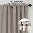thumbnail image 5 of HPD Half Price Drapes Mink Faux Linen Room Darkening Curtains for Bedroom & Living Room Curtains (1 Panel), Door & Window Curtains 96 inch length, Rod Pocket Curtains, 50W X 96L, 5 of 11