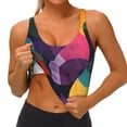 thumbnail image 3 of KLL Vibrant Abstract Flow for Workout Tank Tops for Women,U Back Fitness Top Built in Shelf Bras Padded Fit for Yoga Gym-X-Large, 3 of 8