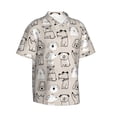 thumbnail image 2 of Uemuo Puppy Printed Regular Fit Short Sleeve Casual Hawaiian Shirt for Men,Aloha shirt,Tropical shirt,Floral print shirt,Vacation Beach shirt-X-Large, 2 of 9