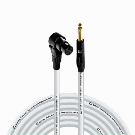 Coluber Cable Balanced - Right Angle XLR Female to 1/4" TS Male 3-Pin Cable