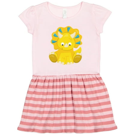 

Inktastic Cute Dinosaur Baby Dinosaur Dino Triceratops Gift Toddler Girl Dress