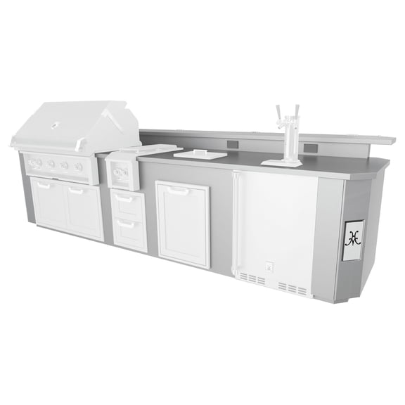 Hestan GESD12 146" Wide Outdoor Living Suite - Stainless Steel