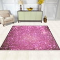 thumbnail image 4 of SKYSONIC Glitter Silver and Purple Area Rug Pad - 80 x 58 inch - 100% Light Weight Polyester Fabric for Living - Bedroom, 4 of 6