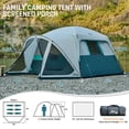 thumbnail image 3 of 6 Person Family Cabin Tent with Screen Porch, DMH OUTDOORS Camping Tent for Outdoor Camping Backyard Green, 3 of 9