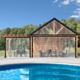 thumbnail image 6 of COVERS&ALL Outdoor Clear Curtain, Made of Waterproof, Tear-Resistant Ultra Clear PVC Material, Commercial & Residential Use (4' H x 10' W feet), 6 of 8