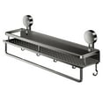 thumbnail image 2 of Shower Caddy Suction Cup Large Capacity Wall Mounted Shower Shelves With Hooks Rustproof & Fast Draining Heavy Duty Bathroom Shelves For Kitchen Shower Caddy 1Pc Rack Easy To Use, 2 of 4