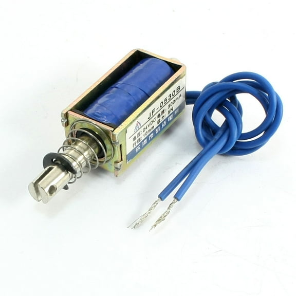 Unique Bargains DC 24V Pull Push Type Open Frame Solenoid Electromagnet 10mm 5N Actuator