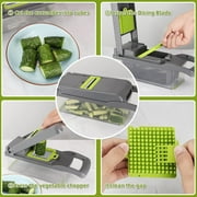 PHANCIR Vegetable Chopper, 17 in 1 Multi-Function Food Chopper, Professional Kitchen Gadget with Container