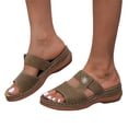 thumbnail image 4 of Zapatos de mujer Sandalias de tacón bajo de mujer con diamantes de imitación de color sólido Chanclas de moda Wmkox8yii  hj789, 4 of 5