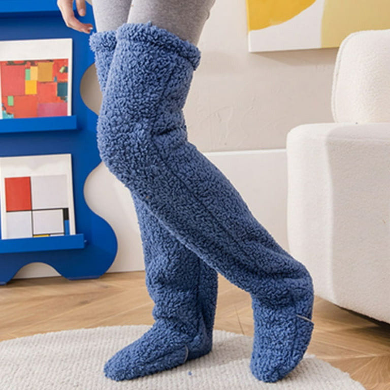 Honrane Footless Thermal Socks Thermal Stockings for Women Women's Warm  Over Knee Fuzzy Socks Thickened Leg Protection Long-lasting Comfort Plush