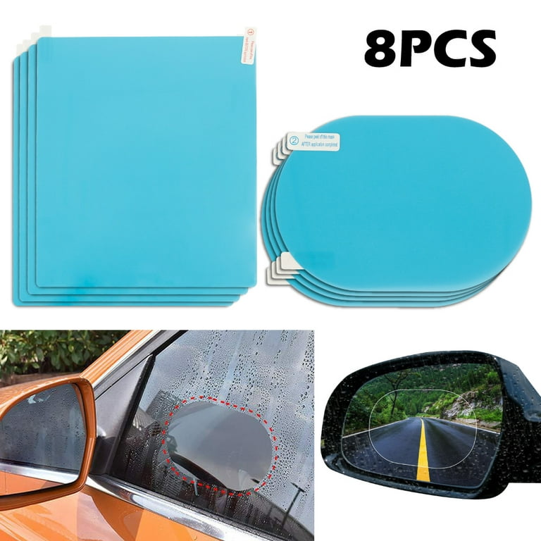 MTFun 8Pcs Car Rear View Mirror Film Waterproof Protective Film