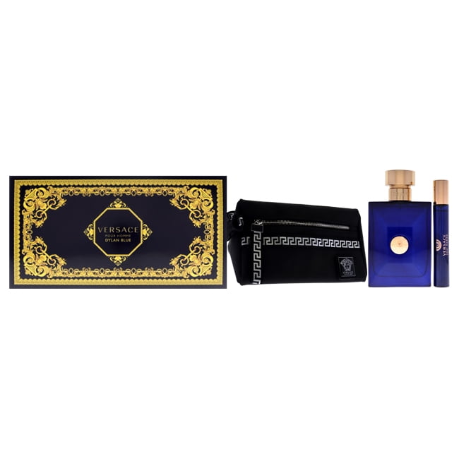 Versace Dylan Blue Pour Homme Cologne GIft Set for Men, 3 Pieces