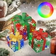 thumbnail image 6 of HongHeng Clearance Under $2.00 Christmas Lighted Boxes Set of 3 LED Light Up Decor Outdoor Light Up Christmas Boxes Present Decorations Outdoor Yard 3AA without Battery, 6 of 8