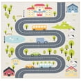 thumbnail image 2 of SAFAVIEH Kids Playhouse Windy Roads Machine Washable Area Rug, Beige/Green, 6'7" x 6'7" Square, 2 of 13