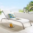 thumbnail image 6 of Modway Savannah Outdoor Patio Aluminum and Mesh Chaise Lounge Chair in White, 6 of 6