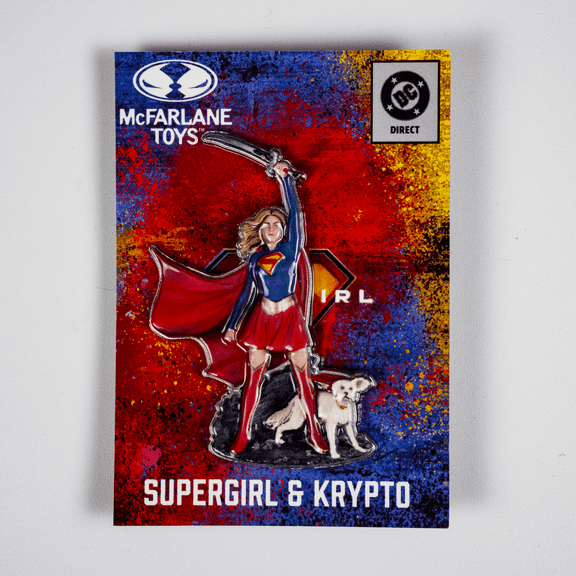 Supergirl & Krypto (DC Supergirl Movie) 3D Toy Photography Pin