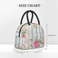 thumbnail image 4 of Vsdgher Insulated Lunch Bag Simple Bento Cooler Bag Lunch Tote Bag , Suitable for picnics, school, work (Vintage Wood with Floral Print ), 4 of 5